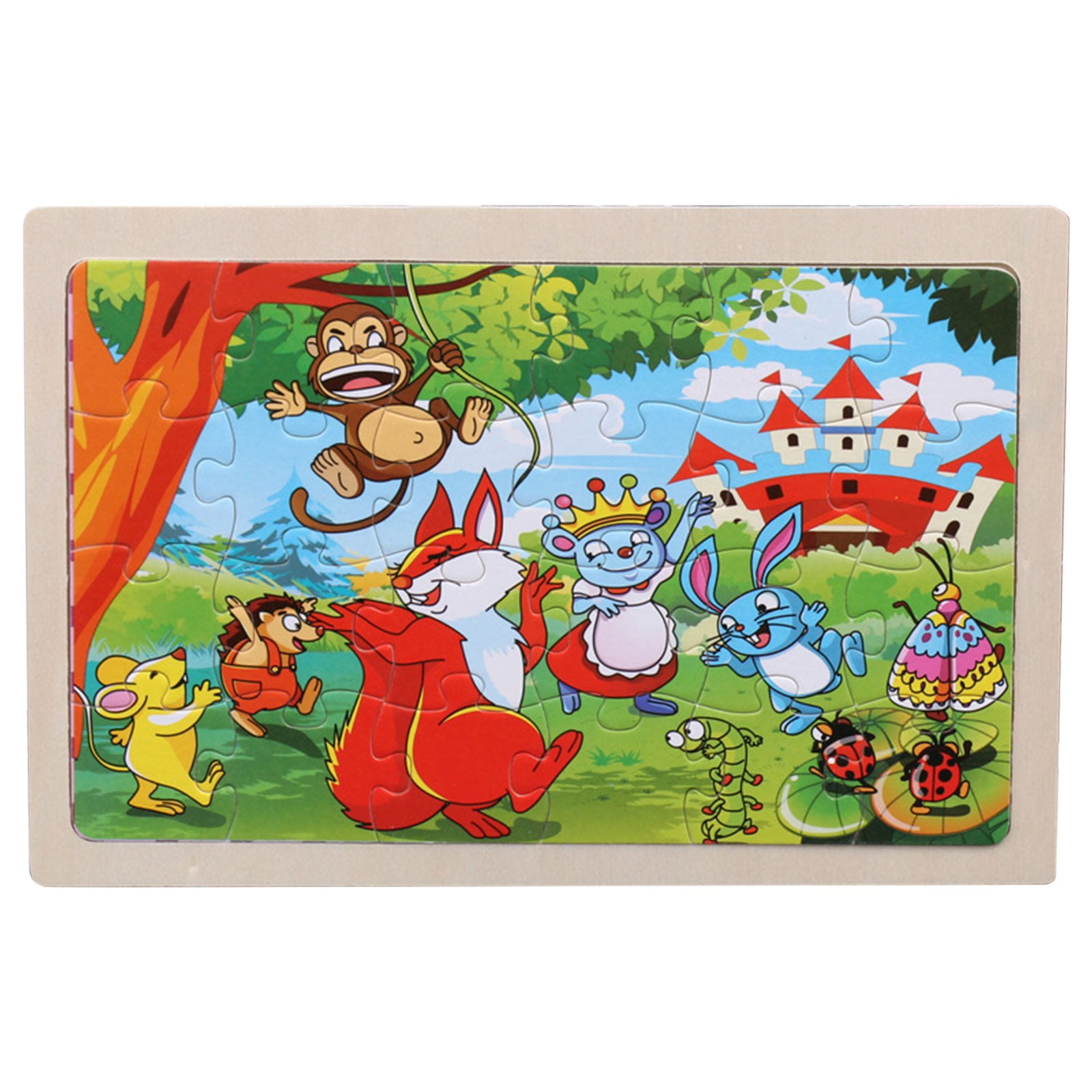 Wooden Animal Puzzles Toy Gift for 1, 2, 3 Years Old Boys Girls ...