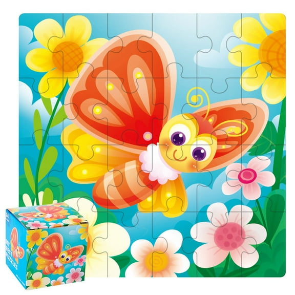Wooden Animal Shape Recognition Puzzle, Educational Pattern Blocks Learning Activity for 3-4 Years and Up