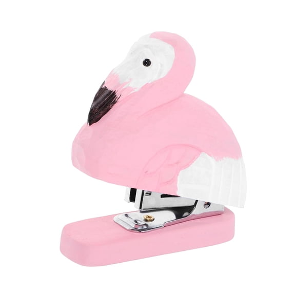 Wooden Animal Stapler Desktop Stapler Manual Stapler Hand Carved Basswood for Student Office Decor
