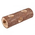thumbnail image 1 of Wooden Animal Tunnel Exercise Tube Chew Toy for Rabbit Ferret Hamster Guinea Pig (L), 1 of 8