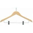 thumbnail image 1 of Wooden Anti-Theft Hanger w/Clips, 1 of 1