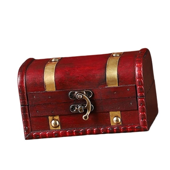 Wooden Antique Style Desktop Box Secure Privacy Lock Multi Functional Storage Organiser