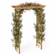 thumbnail image 1 of Wooden Arbor, Wedding Arch for Ceremony, Wood Trellis for Plant Climbing, Christmas Decor Pergola for Garden Backyard, 1 of 14