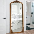 thumbnail image 1 of Wooden Arch Full Length Vintage Decorative Mirror for Living Room Bedroom 70"x30",Gold, 1 of 7