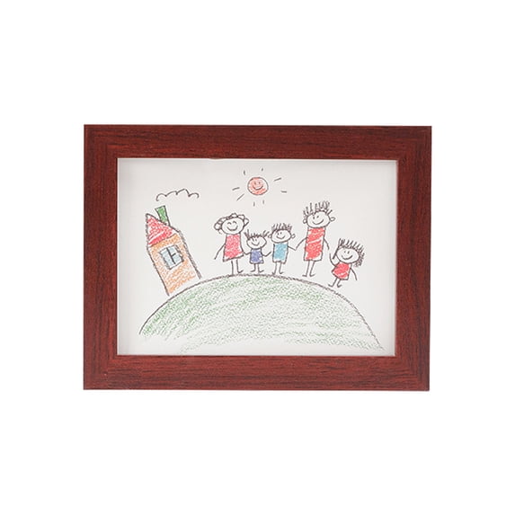 Wooden Art Frames with Interchangeable Storage Box, Classic Horizontal Magnetic Frames for Kids Drawings, Family Photos, Artwork Display, Multi-Functional Photo Holder,Red,L