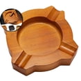 thumbnail image 1 of Wooden Ashtray Outdoor Indoor Square Ashtray with 4 Durable Solid Slots Holder, Wooden Ash Tray Large for Outdoor Home Patio Office and Bar Use, 1 of 3