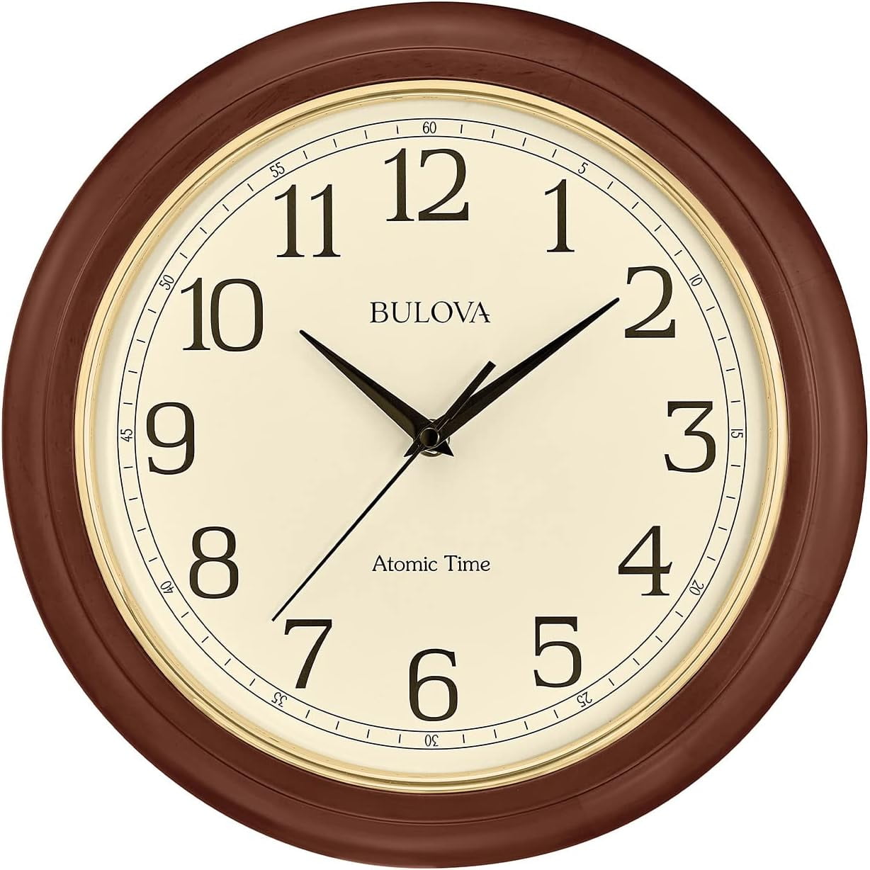 Wooden Atomic Analog Wall Clock, C5004 Atomic Time 2, Sets