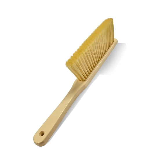 LongHandle Wooden Car Detailing Dust Brush, Soft Rayon Bristles Auto Interior Duster for Dashboard, Air Vents, Skylight, Workshop & Household Cleaning, Yellow