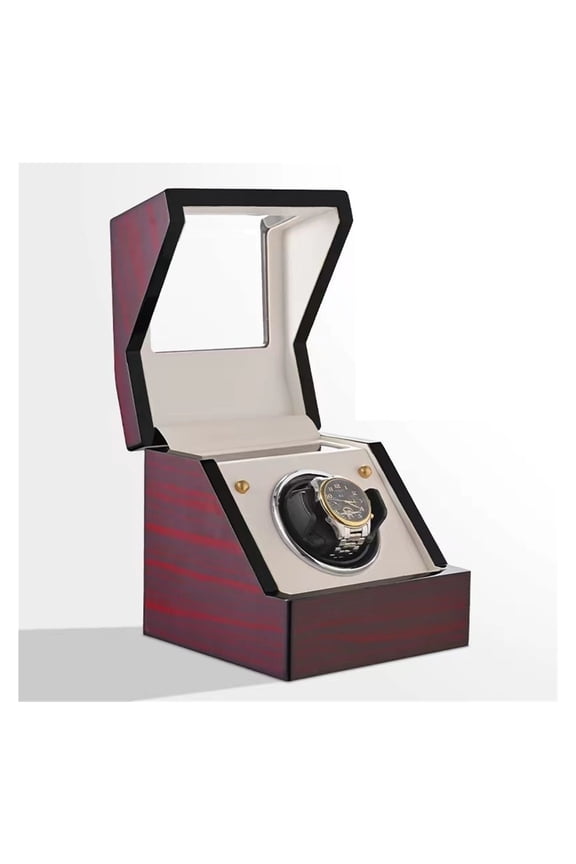 Wooden Automatic Watch Winder Box Finrprint Touch Silent Mechanism Movement Watch Winder Boxes Wristwatch Collecting Tools ,Prevent Theft