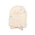 thumbnail image 1 of Wooden Baby Announcement Sign, Newborn Welcome Sign Hello World Baby Sign, Birth Announcement Round Name Plaque for Nursery Decorations, Photo Props, Keepsake,A, 1 of 4