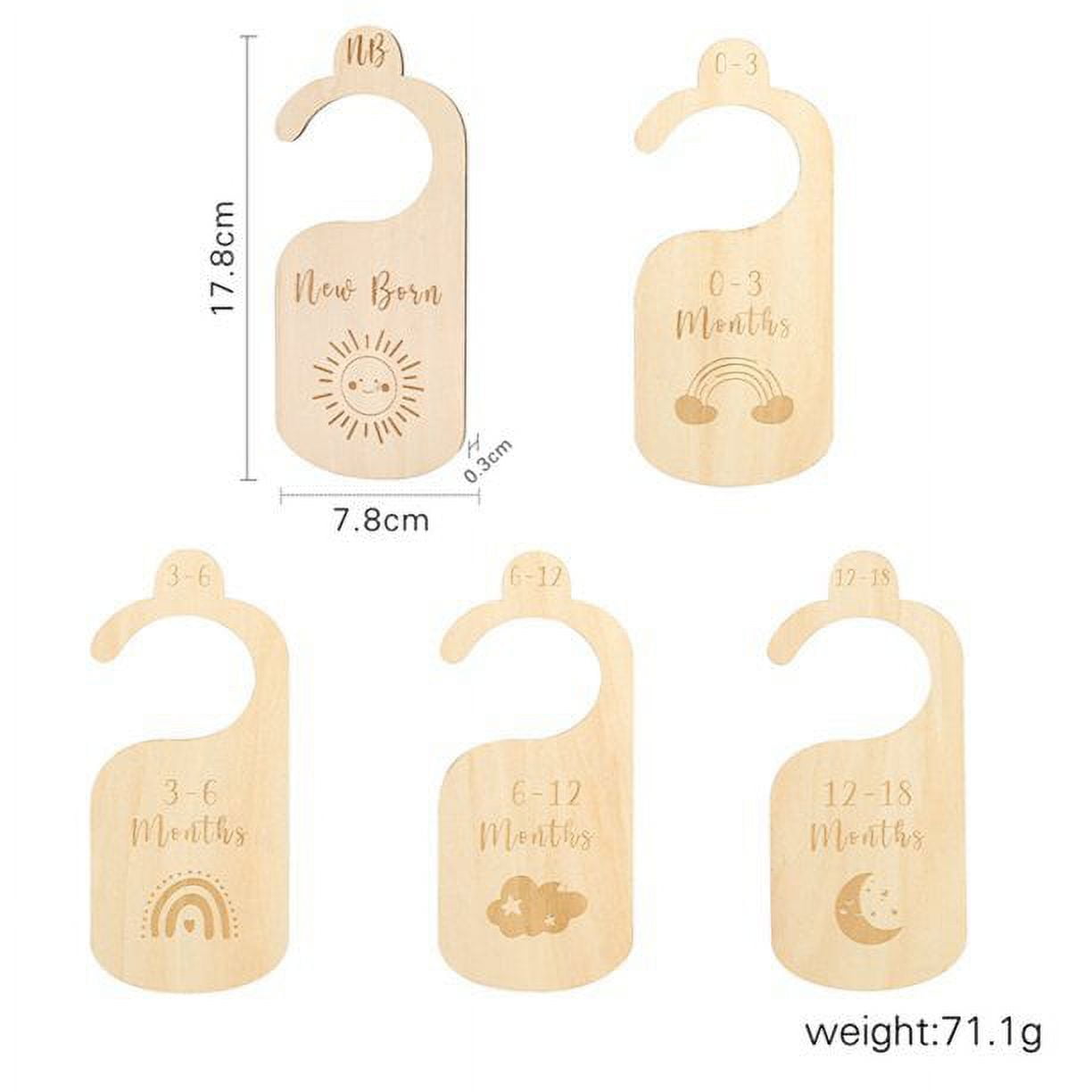 Wooden Baby Closet Size Divider Organizer Hanger Clothing Dividers for
