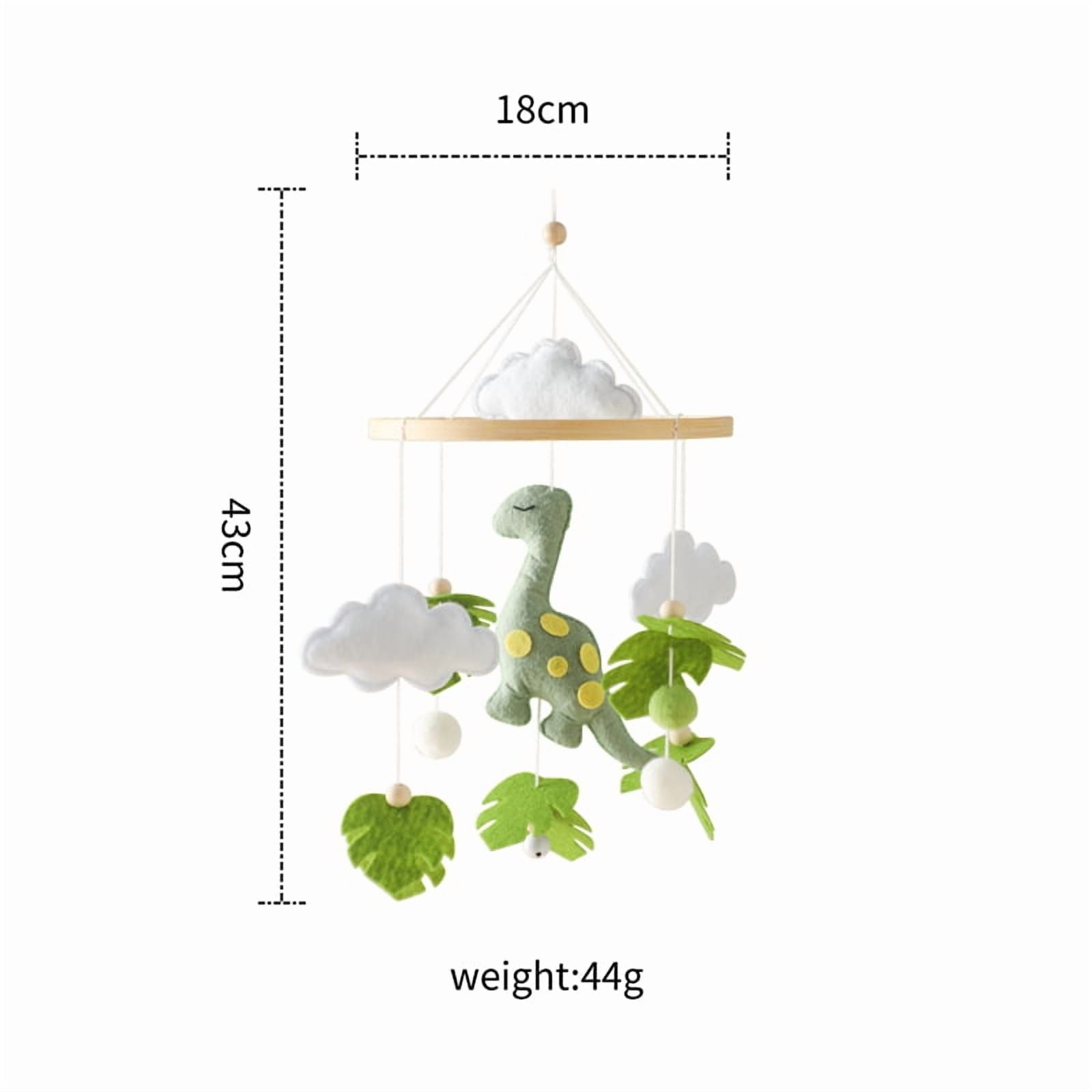 Wooden Baby Crib Mobile – Handmade Crochet Hanging Toy with Gentle Rattle Sounds, Nursery Decor for Newborns 0-12 Months, Infant Bed Bell & Sensory Toy​