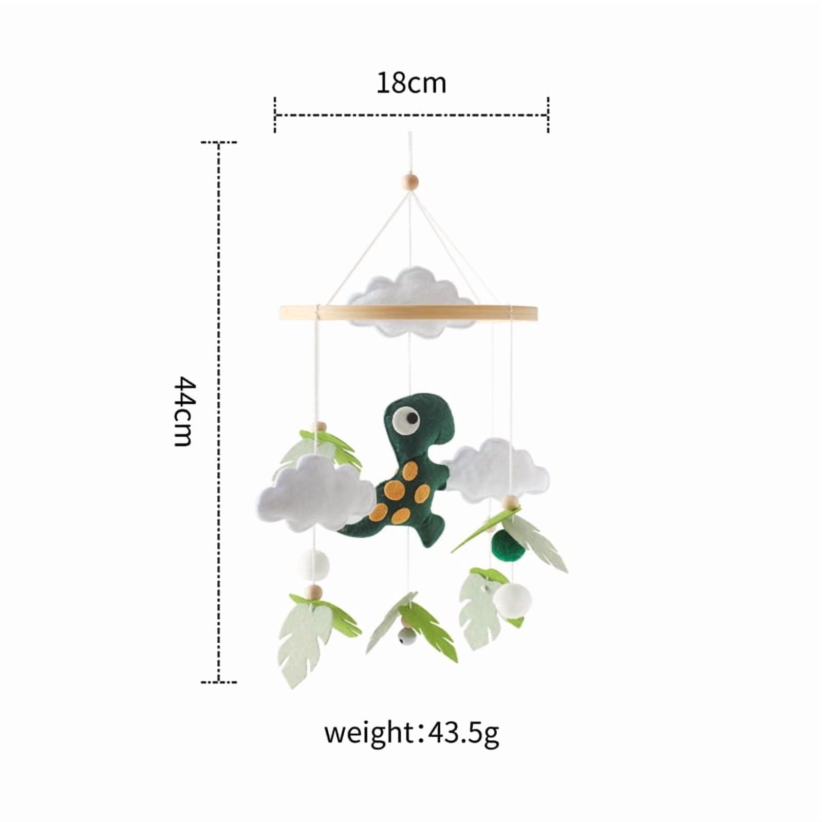 Wooden Baby Crib Mobile – Handmade Crochet Hanging Toy with Gentle Rattle Sounds, Nursery Decor for Newborns 0-12 Months, Infant Bed Bell & Sensory Toy​