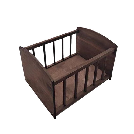 Wooden Baby Photography Prop Bed – Solid Wood Newborn Photo Prop for Infants, Toddlers & Studio Shoots, 29x40x6cm