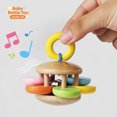 thumbnail image 1 of Wooden Baby Rattle Toy, Orff Musical Hand Shakers, Easy Grip Infant Sensory Developmental Toys, Early Educational Percussion Kit for Babies 0 6 12 36 Months Boys Girls, Baby Shower Gift, 1 of 7