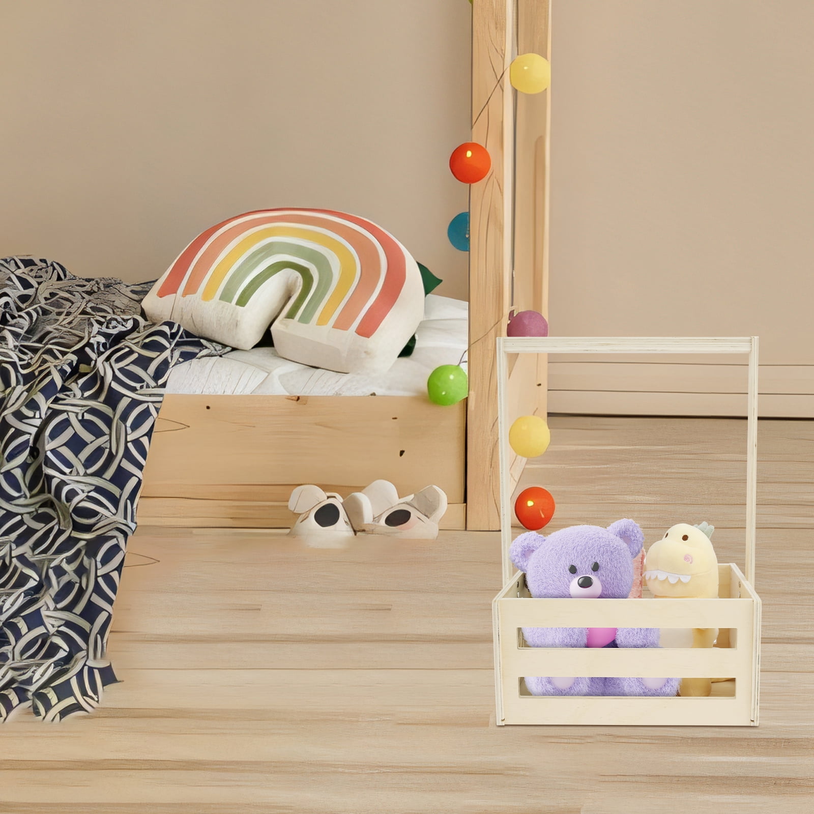 Baby Rack Crate Wooden Baby Shower Crate Closet Large Capacity Baby Shower Present ...