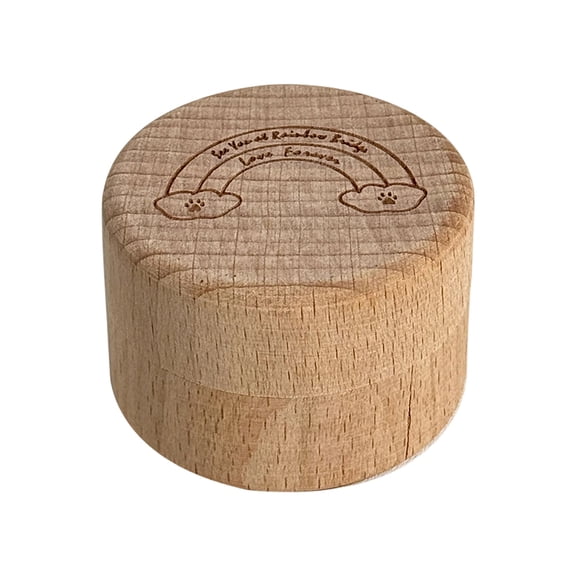 Wooden Baby Tooth Box with Clear Acrylic Lid & Organized Storage Compartments