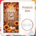 thumbnail image 1 of Wooden Background Fall Decoration Autumn Leaves Banner Sunflower Pumpkin Corn for Harvest Festival Thanksgiving Party Indoor Outdoor Decor, 1 of 9