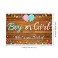 thumbnail image 1 of Wooden Background Gender Reveal Party Banner with Balloons and Lights Decors Party Supplies Photography Props Baby Shower Backdrop Celebration Decorations, 1 of 6