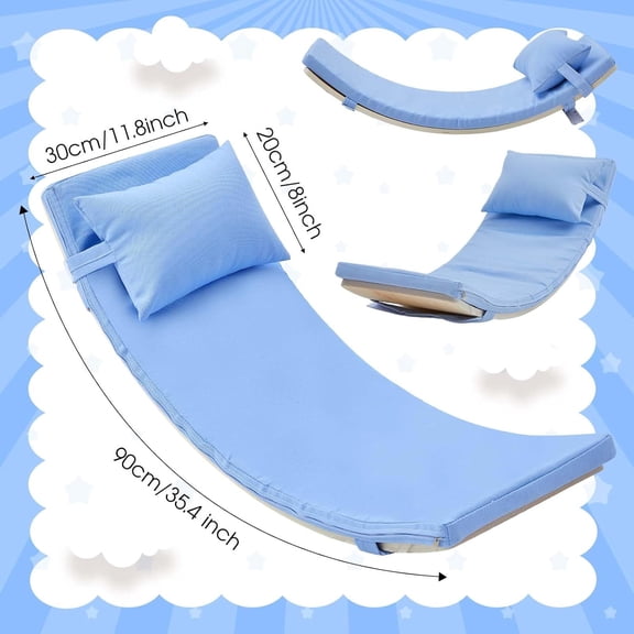 Wooden Balance Board for Kids 35" Finger Safe Toddler Balance Beam Balancing Board with Mat and Pillow for Indoors Outdoors Open Ended Learning