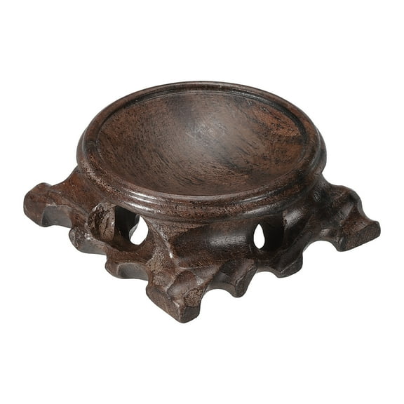 Wooden Ball Stand Holders Displays Base 50mm Dia Black for Crystal Ball Stone