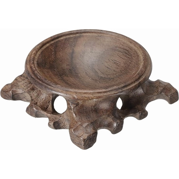 Wooden Ball Stand Holders Displays Base 60mm Diameter Black for Crystal Ball Stone