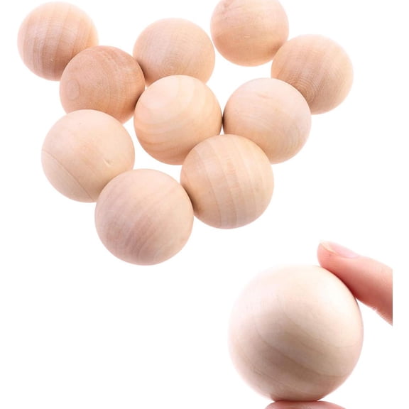 Wooden Balls,15 Pieces Unfinished Round Wood,Wood Craft Balls for DIY Projects,Art Design,40mm Diameter
