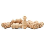 Wooden Baluster Spindles 1-1/2", Pack of 25 Wood Spindles for Crafts, Woodworking, and Furniture, by Woodpeckers