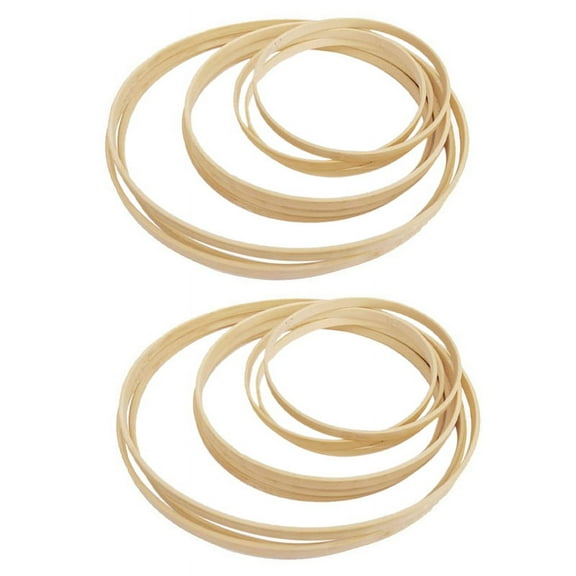 Wooden Bamboo Floral Hoops Set Wreath Macrame Craft Hoop Rings for DIY Dream Catcher Wedding Wreath Decor 18Pcs,6 * 15cm Wreath lace ring 6 * 20.5cm Wreath lace ring 6 * 26cm Wreath lace ring