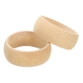 thumbnail image 1 of Wooden Bangle Bracelet, 2 Pack 81mm - Log Retro Macrame Rings, Unfinished Smooth Wooden Rings for Crafts, 1 of 6
