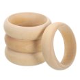 thumbnail image 1 of Wooden Bangle Bracelet, 4 Pack 85mm - Log Retro Macrame Rings, Unfinished Smooth Wooden Rings for Crafts, 1 of 6