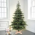 thumbnail image 1 of Wooden Base Christmas Tree 7 ft Pre lit, Bringstar Artificial Tree 941 PE PVC Mixed Tips, 400 Lights, 1 of 8