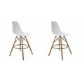 thumbnail image 1 of Wooden Base Kitchen Island Bar Stool with Gold Base - White, 1 of 1