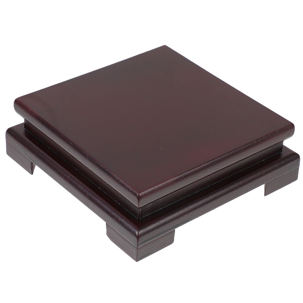 Wooden Base Plant Stand Pot Riser Show Rack Indoor Decor for Living Room Display Shelf