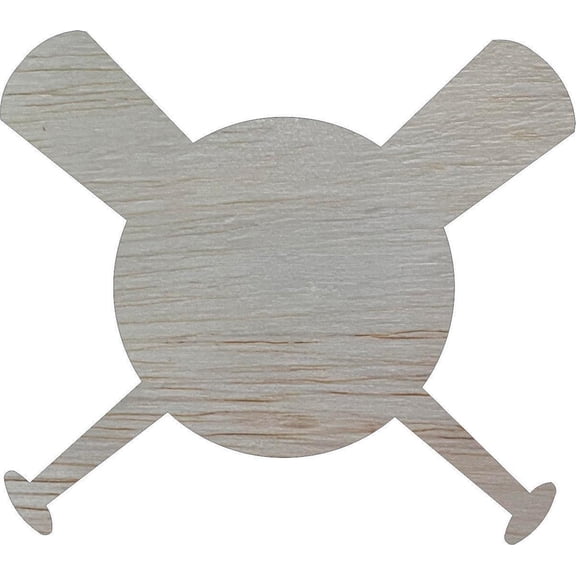 Wooden Baseball Ballbat Shape, 8'' Wood DIY Craft