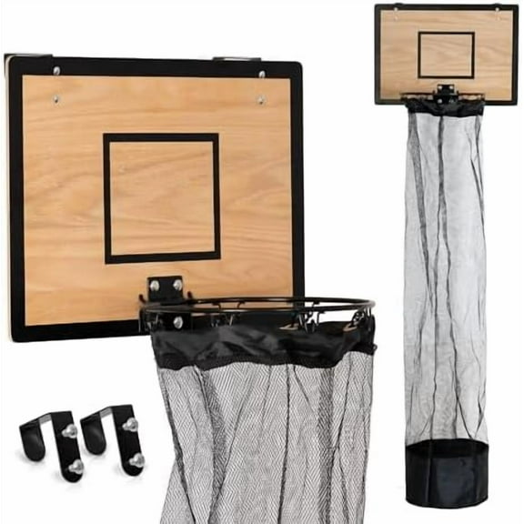 Wooden Basketball Hamper - Hoop Laundry Basket Over the Door - Room Decor$$Home Decor, Kitchen, & Other