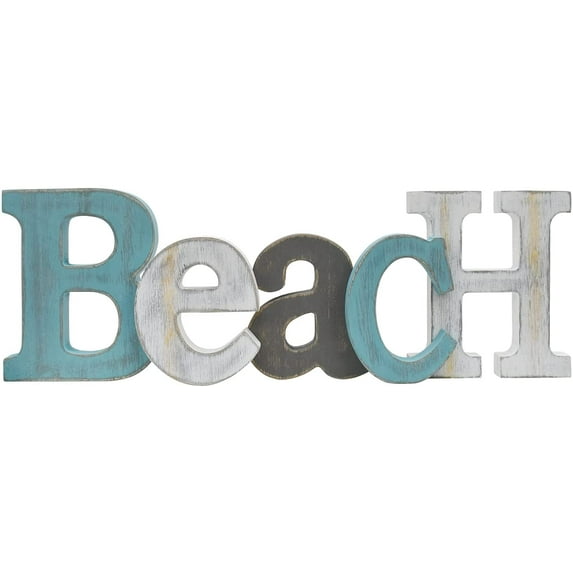 Wooden Beach Signs Rustic Wood Letters Wood Word Beach Decor Decorative Wood Letters Wood Letters for Wall Freestanding Wooden Letters Table Top Wooden Signs Wall Hanging Decor Wood Word Cutouts