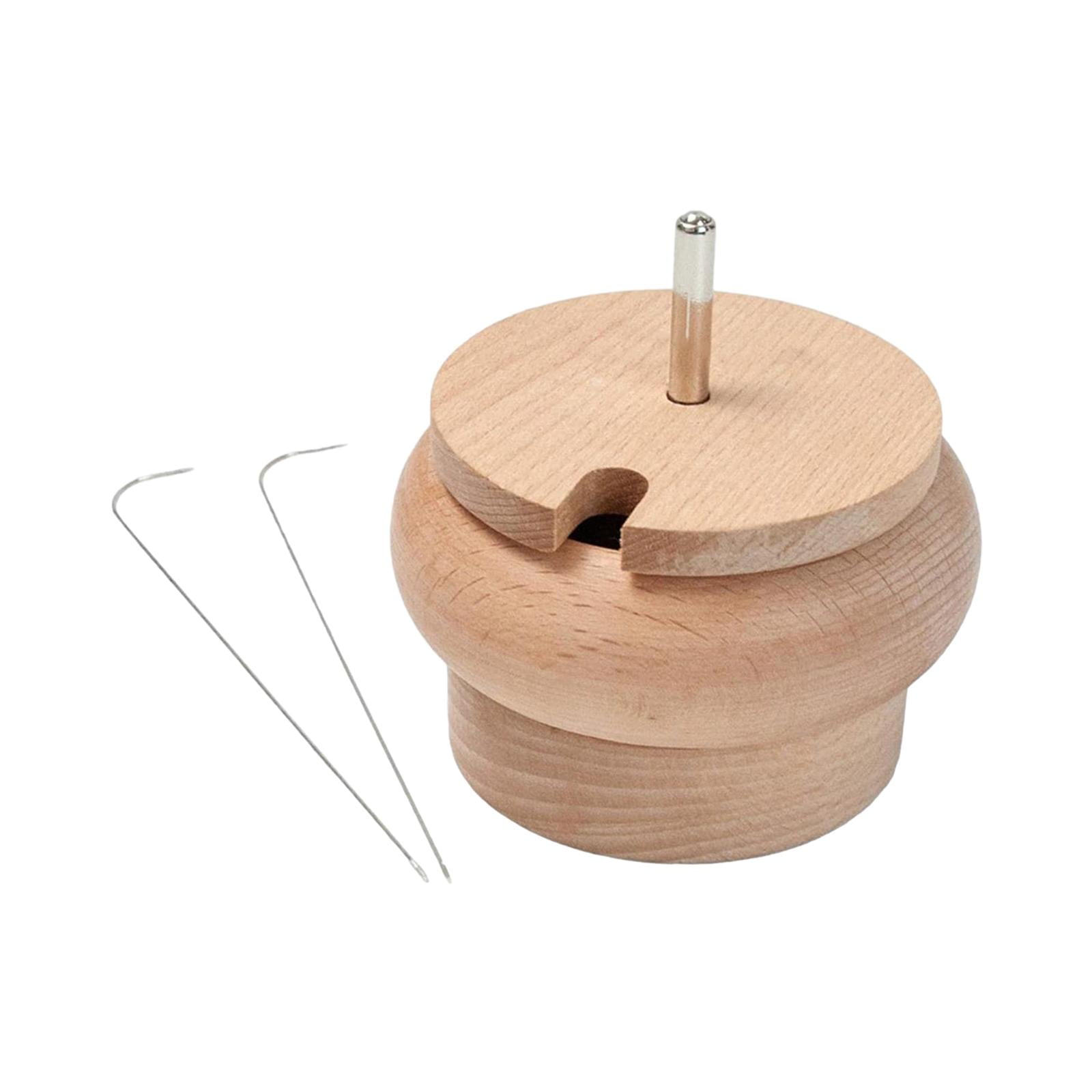 Wooden Bead Bowl, Bead String Tool, Bead Holder DIY Making Bead Bead  Stringer for Bracelets Fringe Clay Beads without bead 