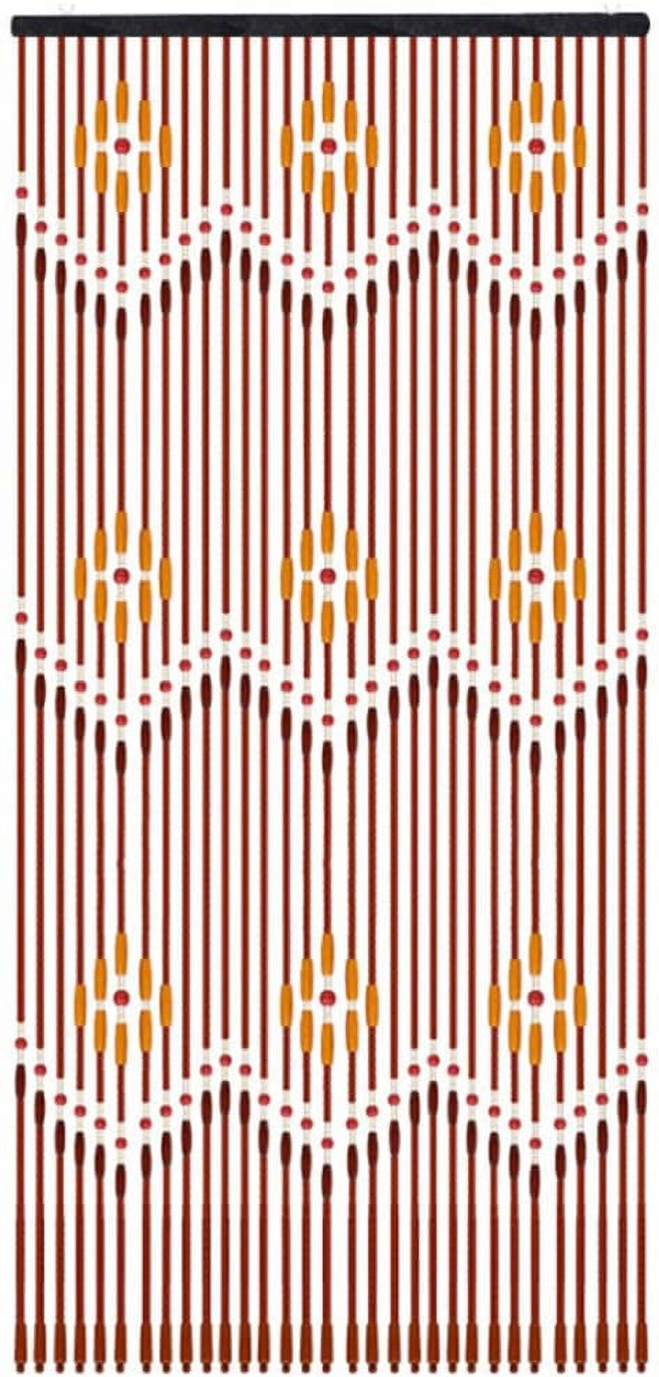 Wooden Bead Curtain, Door Curtain Partition Door Screen Panel Beaded String Curtain for Doorways Living Room Kitchen (90cm x 220cm 31 Lines)