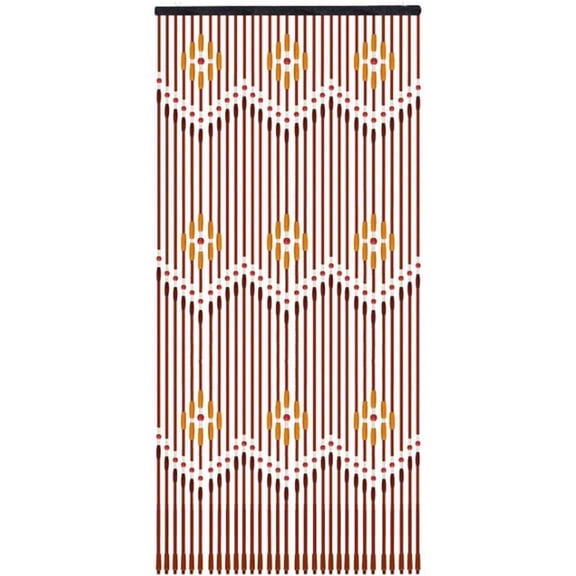 Wooden Bead Curtain, Door Curtain Partition Door Screen Panel Beaded String Curtain for Doorways Living Room Kitchen (90cm x 220cm 31 Lines)