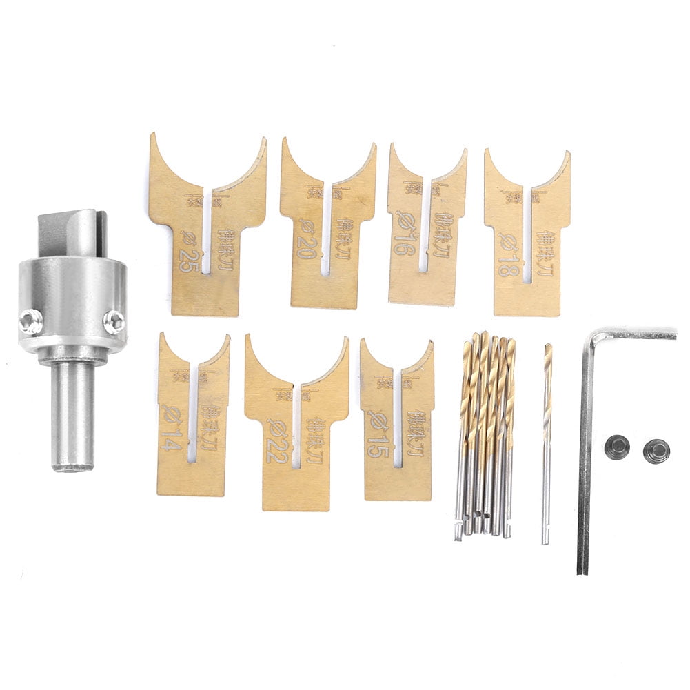 Wooden Bead Maker Drill Bit 18Pcs Beads Drill Bit 14 25mm Carbide Wood Ball Blade Milling Cutter Set Hardness Beading Router Drills Bits for DIY Jewelry Making Walmart Business Supplies