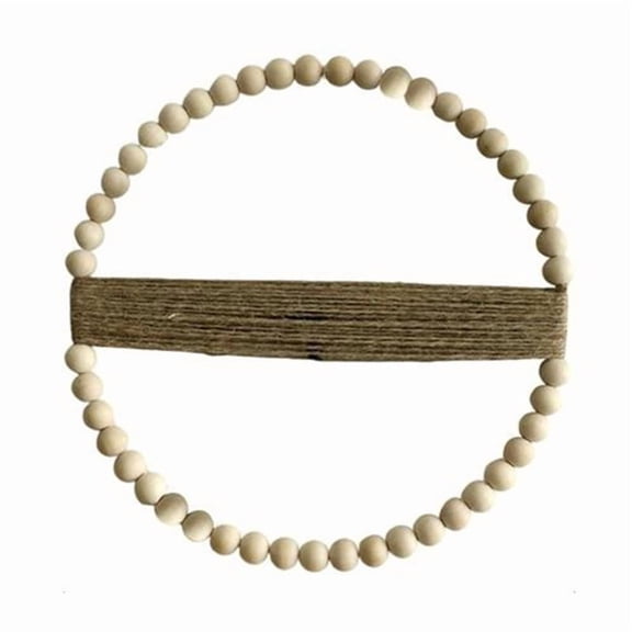 Wooden Bead Round Garland Farmhouse Decor Decoration Bohemian Wall Front Door Decoration,Small Wooden Beads