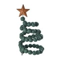 thumbnail image 1 of Wooden Beaded Christmas Trees Tabletop Decoration Rustic Beaded Christmas Tree Figurine Centerpieces For Tables Shelf Mantel Desk, Small Xmas Trees Farmhouse Decor For Winter, 1 of 5