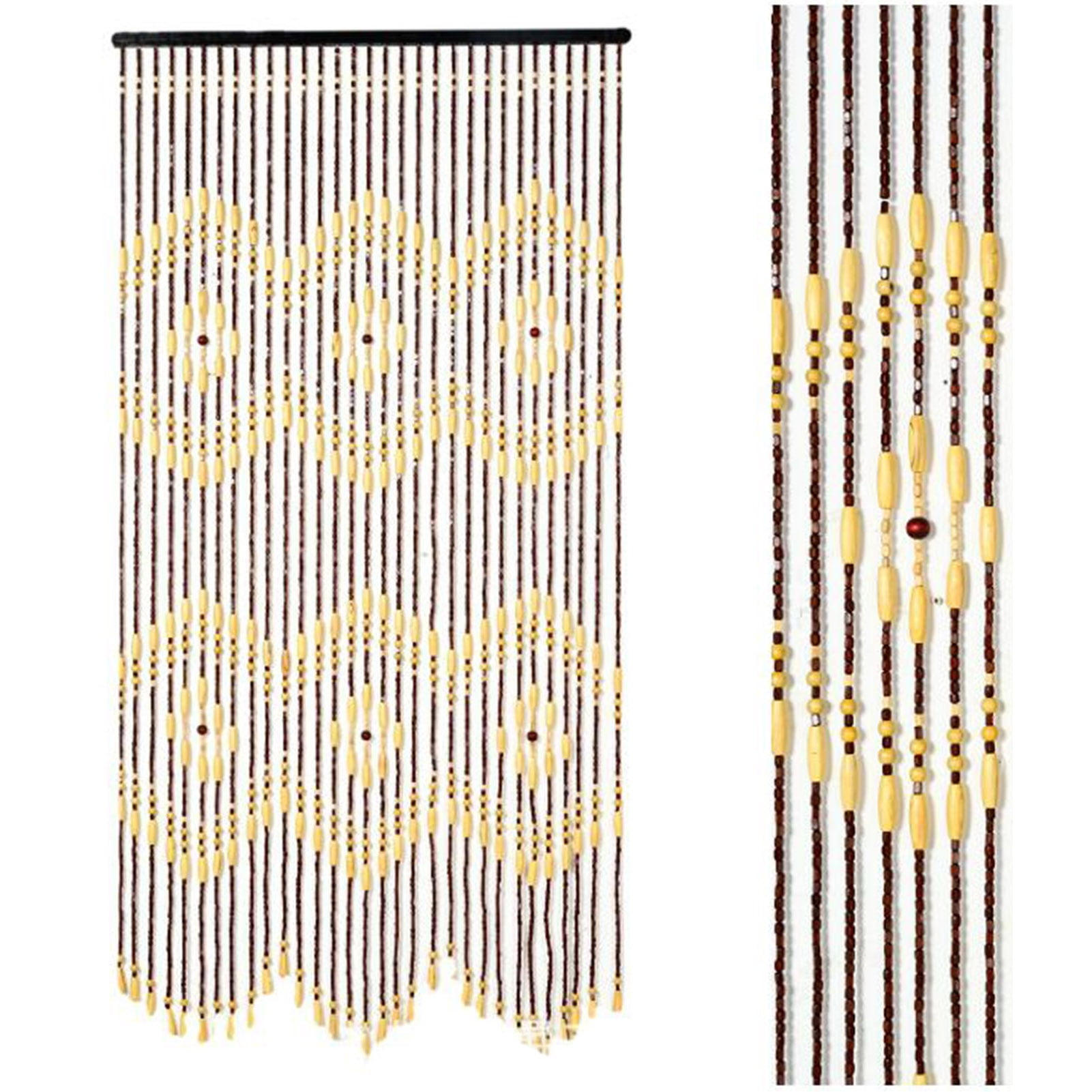 Wooden Beaded Door Curtain,Handmade Hanging Beaded Door Blinds,Room Divider Doorway Decor for Doorway Window Hallway Entrance