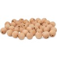 thumbnail image 1 of Large Wooden Beads for Crafts -  Pack of 25 38mm 1-1/2 x 3/8 Inch Hole Large Wood Beads for Crafts withHoles for DIY | Round Wooden Balls for Crafts | Wood Beads for Jewelry Making | Woodpeckers, 1 of 8