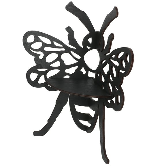 WRISTBIQUE Wall Storage Shelf Black Simple Design For Bedroom Shelving 1Pack 12.8X12X4.5In