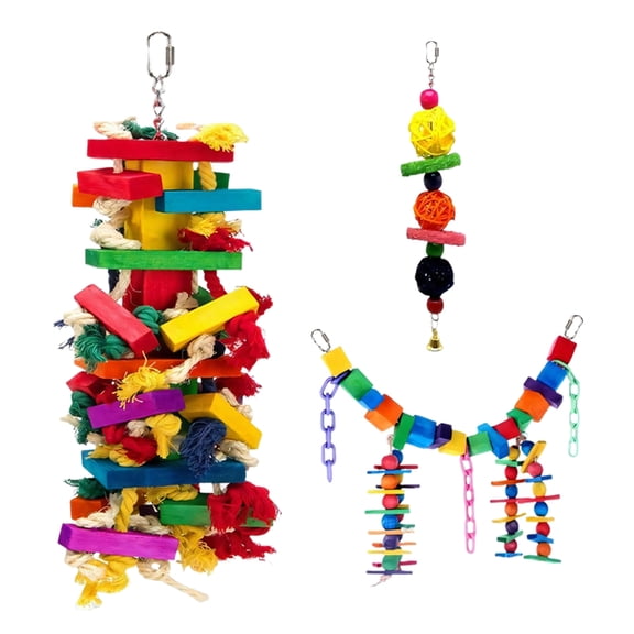 Wooden Bird Activity For Sun Conures Cockatiels Parakeets Macaws Chewing Sticls With Safe Dyes