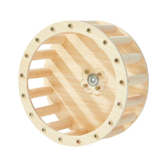 Wooden Bird Exercise Wheel for Parrots Small Parakeet Running Wheel Toy Cage Mounted Interactive Spinner for Budgies Lovebirds Cockatiels Conures Parrot Rotating Perch Bird Cage Accessories