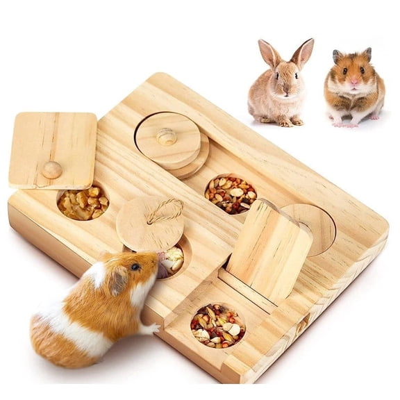 Wooden Bird Foraging Puzzle Toys for Parrots, Parakeet, Cockatiel, Sun Conures - Birds Interactive Mental Enrichment Toy,