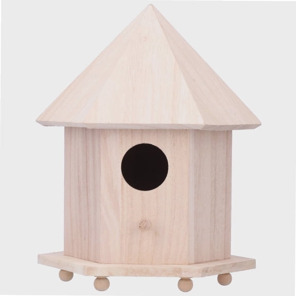 Wooden Bird House, Feeder Nesting Box Hanging Birdhouse for Outside Decor House for Swallow Sparrow Hummingbird Finch